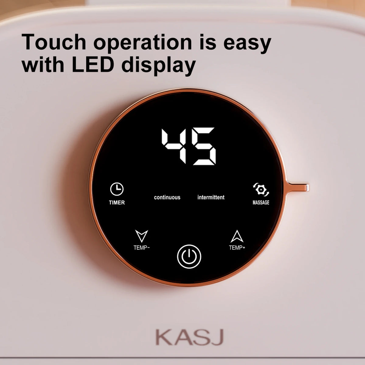 Bain de pieds électrique avec massage KASJ T6 – 4 rouleaux rotatifs, acupression des talons, chauffage de 35 à 48 °C, minuterie et vidange rapide
