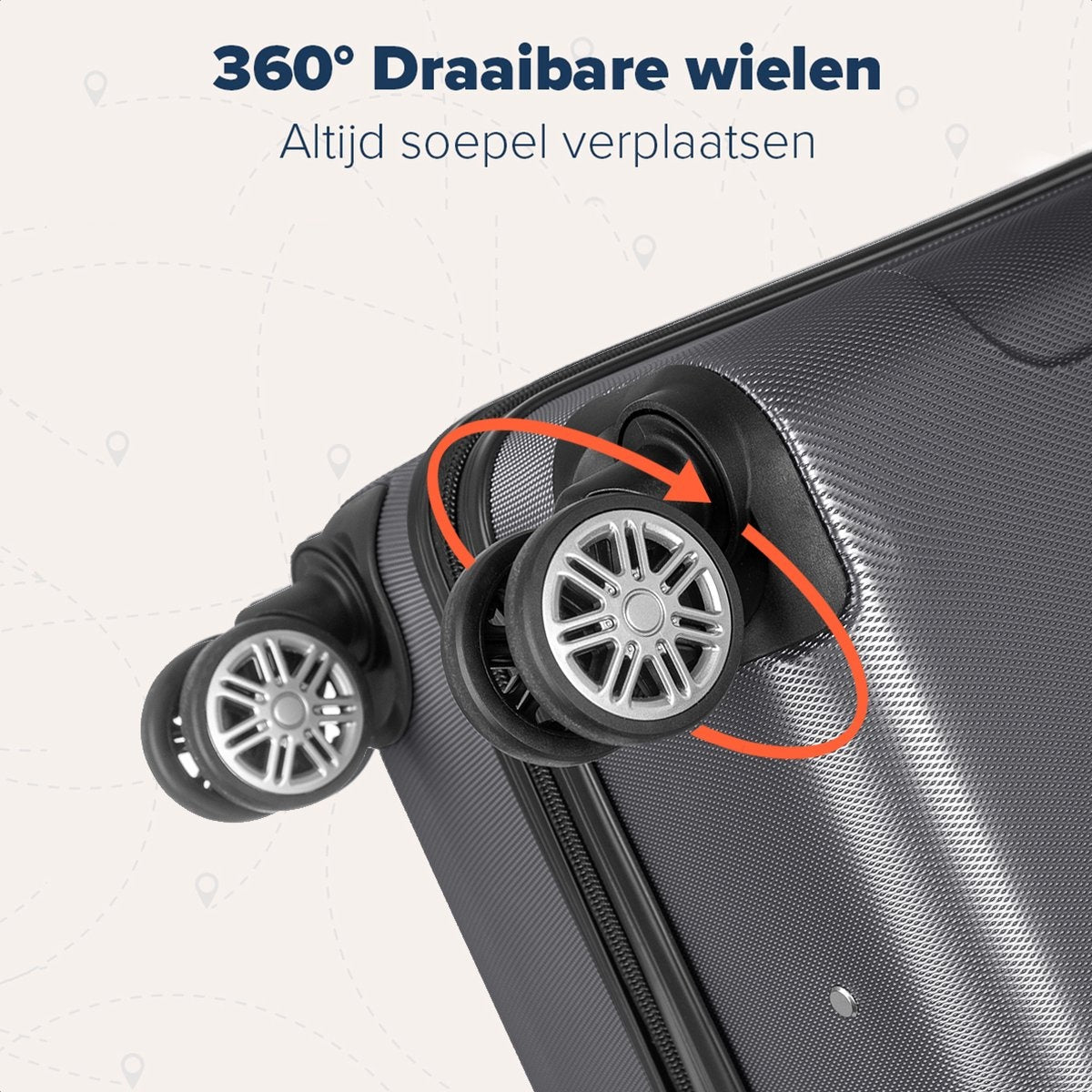 TRVLMORE Set de valises - 2 pièces - 38L (bagage à main) + 110L - Gris foncé