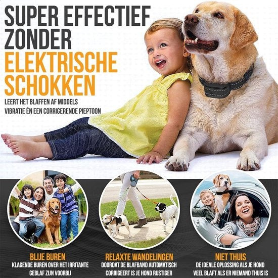Bande anti aboiement Strex pour chiens - 3-60KG - Sans choc - Vibration et audio - Bande anti aboiement