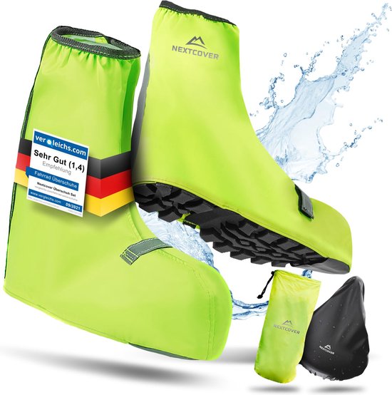 Nextcover® Couvre-chaussures imperméables | Chaussures de pluie 100% imperméables pour vélo | Couvre-chaussures réfléchissant réutilisable| Couvre-chaussures imperméables | Couvre-chaussures | Protection des chaussures | Couvre-chaussures de cyclisme
