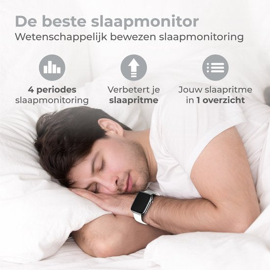 Nuvance - Smartwatch Hommes et Femmes avec Bluetooth - IP68 Waterproof - Convient à tous les Smartphones - Podomètre et moniteur de fréquence cardiaque - Argent