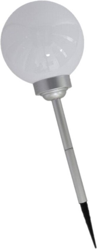 Spot Hortensus pour l'éclairage du jardin - Lot de 2 sphères argentées - 20x20x51CM