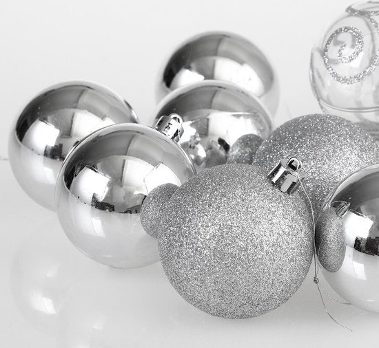 Boules de Noël - 102 pièces - Argent