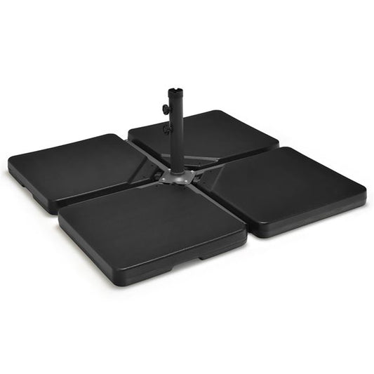 Plaques Coast, Pour base de parasol, 12.9L, 4 pièces, 101.6 x 6.35 x 44.45 cm, Noir