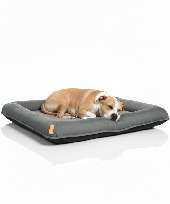 Coussin orthopédique pour chien Happysnoots® - Panier pour chien XL 85 x 70 cm - Lit pour chien lavable - Coussin de panier gris avec fermeture éclair