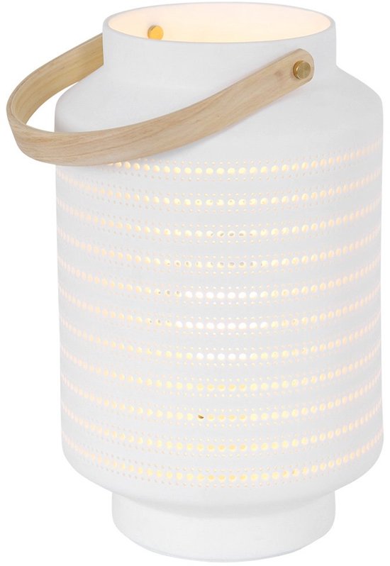 Lampe de table Anne Lighting Porcelain - blanche - porcelaine - 14 cm - douille E14 - 3058W