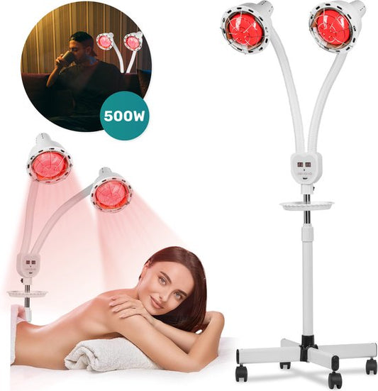 Soft & Silky Infrared Lamp 2 Heads - Rotative - Infrared - Therapy - Blanket - Lamp - Heating Panel - Heating