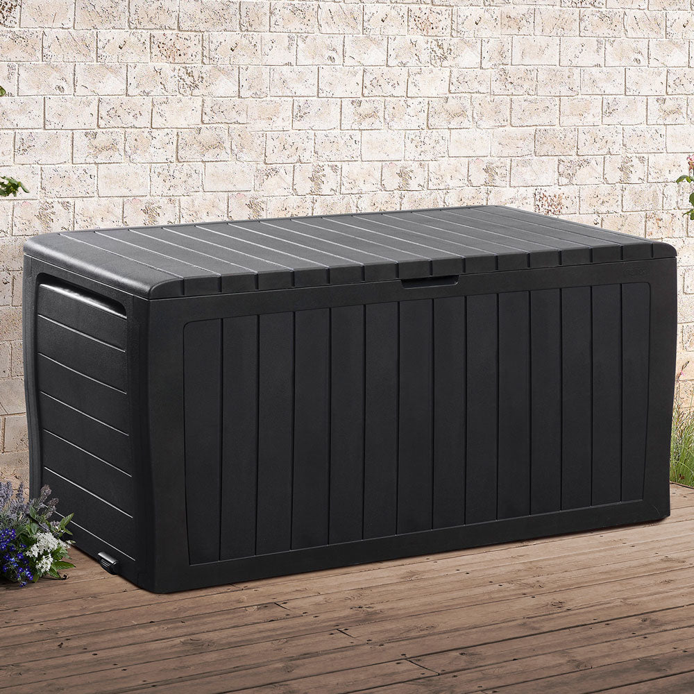 Boîte de rangement Deuba Marvel Plus anthracite 117x45x57cm avec roues
