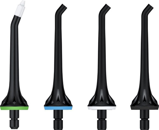 LifeGoods Attachement pour fil dentaire - 4 pièces - pour dispositif de fil dentaire - noir/blanc/vert/bleu