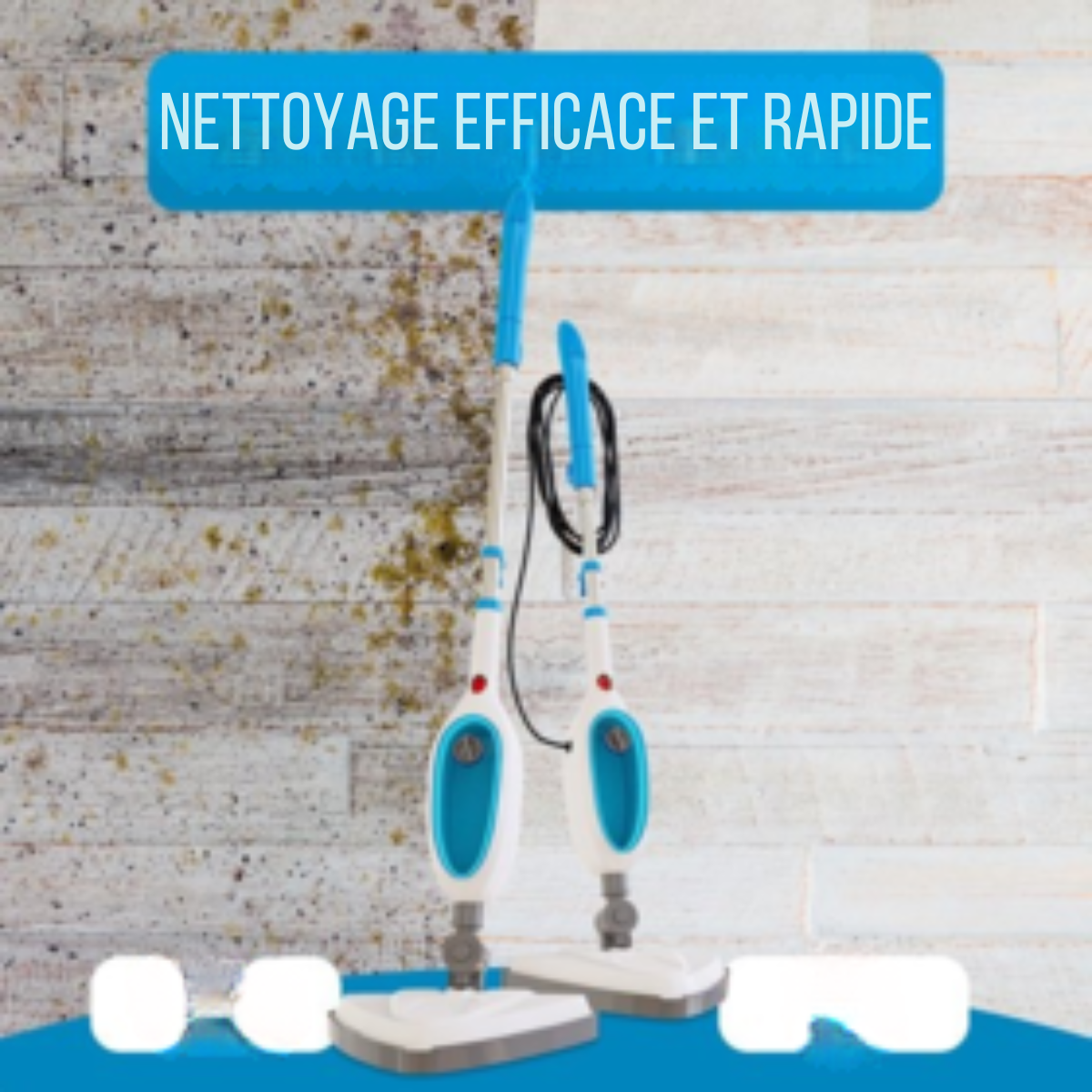 Strex Nettoyeur vapeur 12 en 1 et sèche-main – Appareil de nettoyage à la vapeur – Pour surfaces dures et textiles - Bleu et blanc