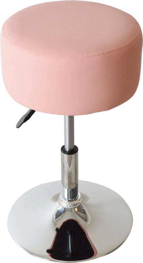 VDD Stool - Retro Vintage - Industrial - Dressing - Tabouret Chaise - Hauteur réglable jusqu'à 65 cm - Rose