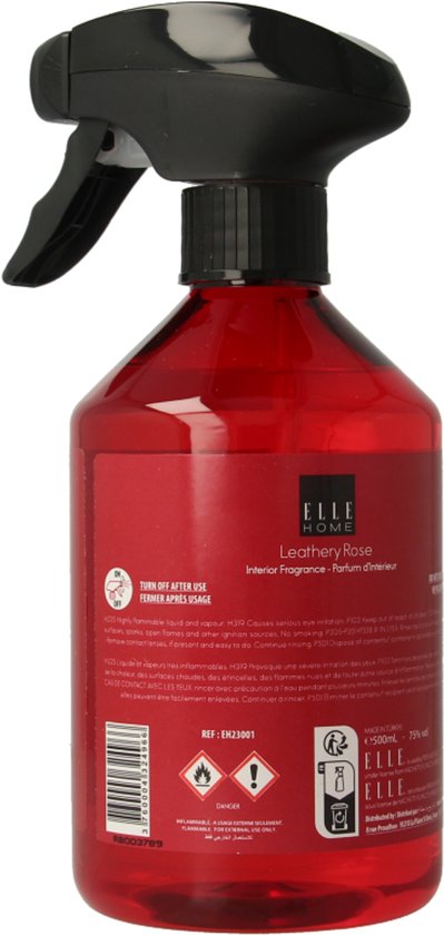Elle Home - Spray d'ambiance Leathery Rose - 500 ml