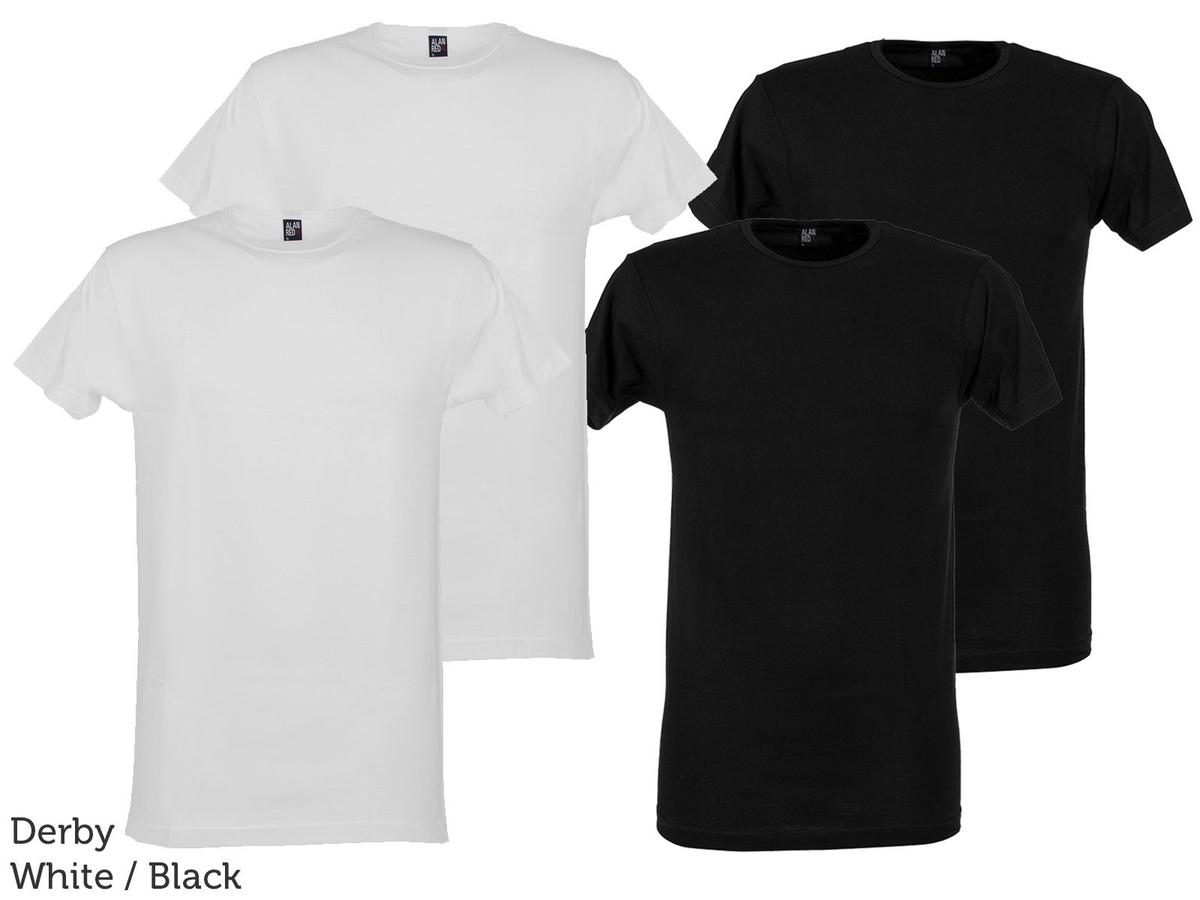 T-shirt Alan Red Basic - Col en V - taille L - Black Vermont