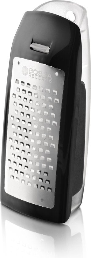 Boska Easy Grater - Râpe de table - Acier inoxydable - Noir - Avec bac de récupération