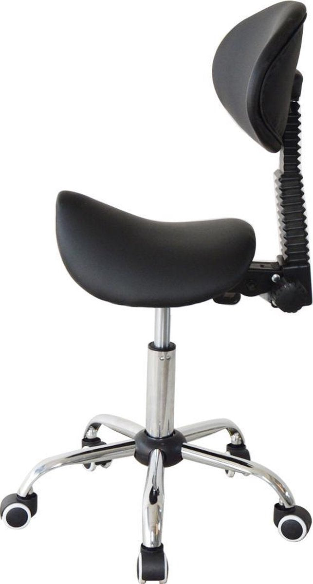 VDD Tabouret de selle - Dossier ergonomique inclinable - Hauteur réglable - 38x36x96cm
