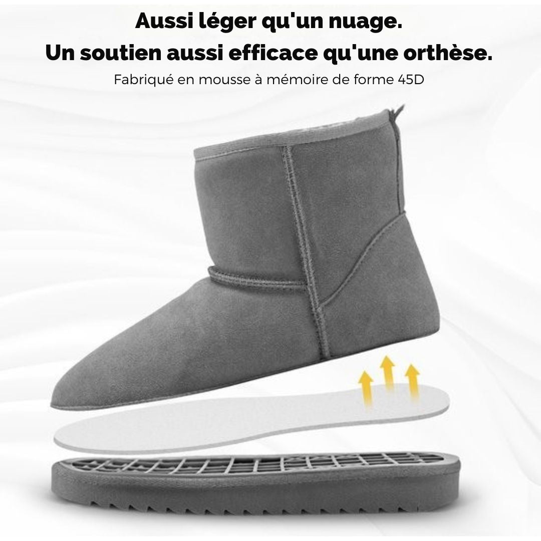 Chaussons Femmes - Comfeet - Antidérapant - Semelle en mousse à mémoire de forme - Taille 42 - Gris