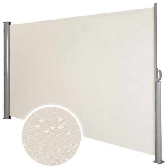 tectake - Brise-vent extensible en aluminium 180 x 300 cm beige 401529