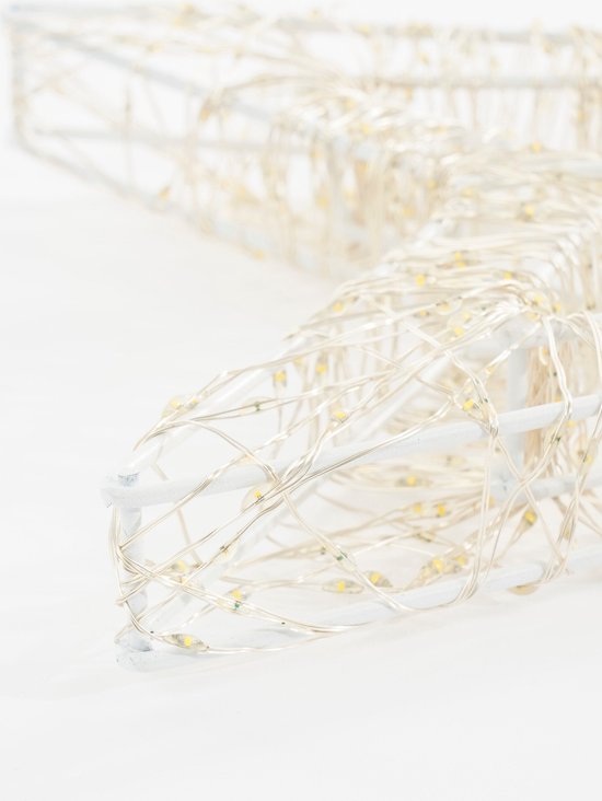 Luca Lighting Pendentif étoile avec éclairage LED blanc chaud - Ø36 cm - Métal - Blanc