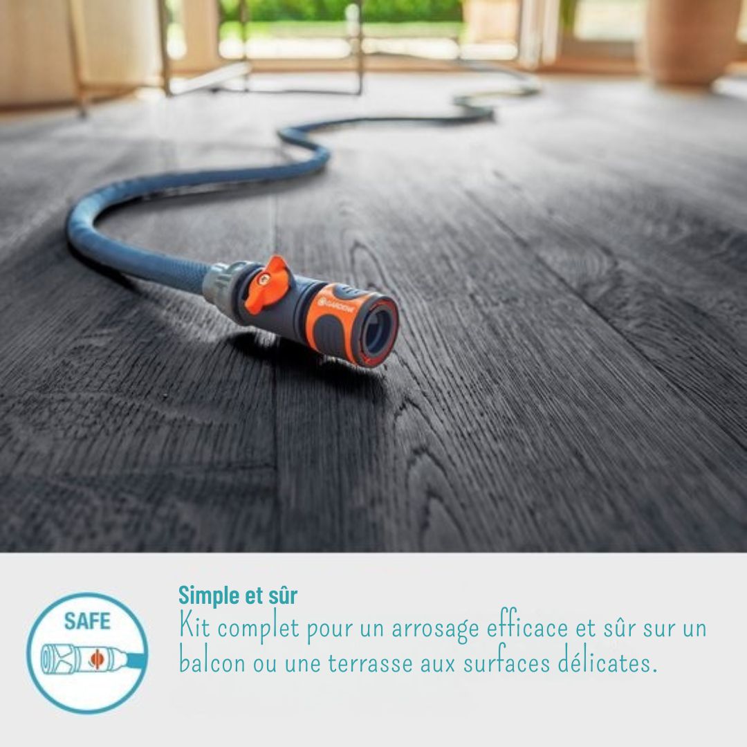 Tuyau textile - GARDENA  - Liano™ Xtreme 10m - orange/noir