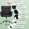 Chaise de bureau ergonomique Yaheetech avec accoudoirs et roulettes - Noir - 65,5 x 64,5 x 83-93 cm