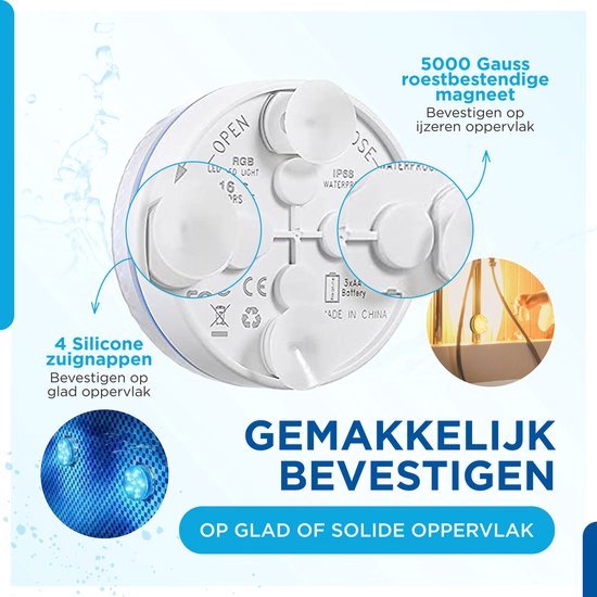AyeKids Pool Lights - Lampe sous-marine - Jacuzzi - LED - Etanche - Télécommande - 16 couleurs