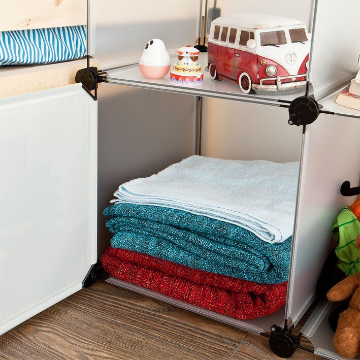 SoBuy Bibliothèque pour enfants - Étagère pour livres et jouets - 6 cases - 38 x 38 x 38 cm