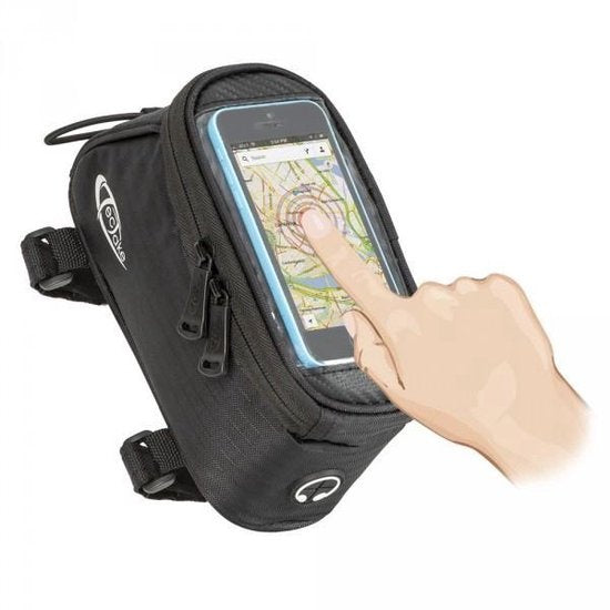 Tectake - Frame bag sacoche vélo pour p.ex. smartphone etc. noir S 401613