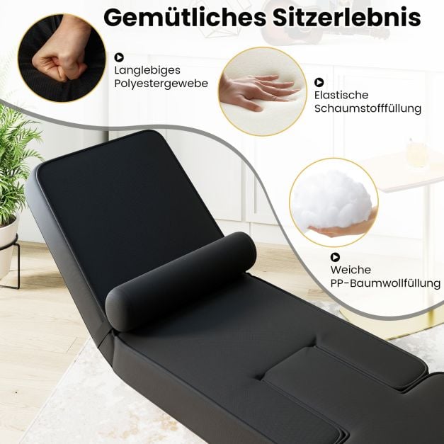Chaise pliante Coast – 5 positions de réglage – 84 x 50 x 67 cm – Noir