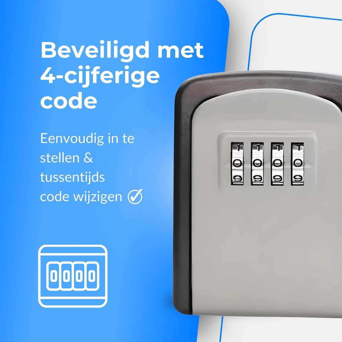 PuroTech Coffre à clés avec code - Pour intérieur et extérieur - Serrure à chiffres - Armoire à clés - Soins à domicile - Kit de montage inclus - Étanche et inoxydable - Armoire à clés