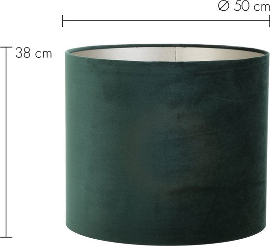 Light & Living Abat-jour cylindrique Velours - Vert - Ø50x38cm - Moderne