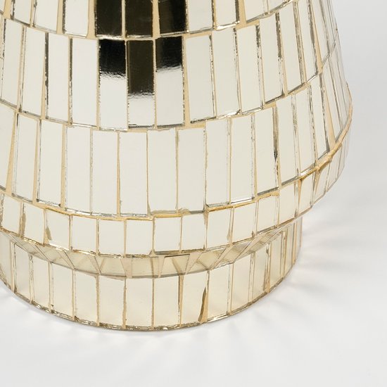 Maison des Saisons Décoration sapin de Noël - H33 x Ø13 cm - Verre - Or