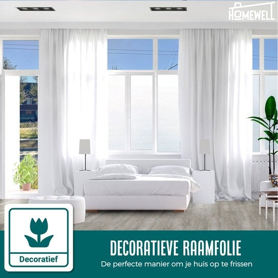 Homewell Film pour fenêtre HR++ 70x300cm - Protection solaire et isolation - Anti-opaque - Autocollant - Verre laiteux