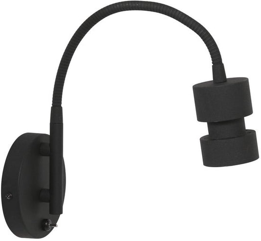 Applique murale Natasja LED 3094ZW noire - Orientable et inclinable, ampoule GU10 incluse, en plastique et métal - Steinhauer