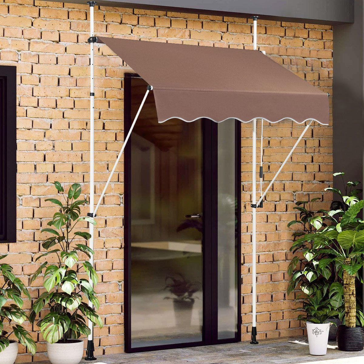 Coast Klemmarkies 150 cm - Store extensible - Hauteur réglable - Résistant aux UV - Marron café