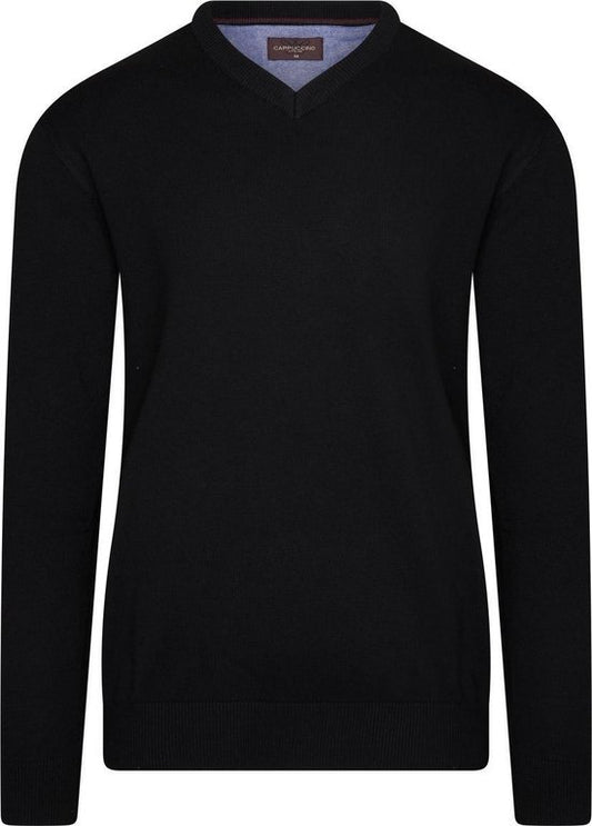 Cappuccino Italia - Pull-over noir pour hommes - Noir - Taille XXL