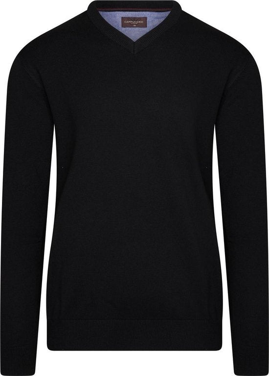 Cappuccino Italia - Pull-over noir pour hommes - Noir - Taille XXL