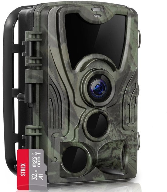 Strex Wildlife Camera avec WiFi et vision nocturne - 120MP 4K ULTRA HD - Waterproof - Incl. 32 GB SD - Wildlife Camera