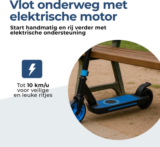 Scooter électrique Denver pour enfants - 10km/h - Scooter pour enfants - Lumières LED - 6km d'autonomie - SCK5500BU