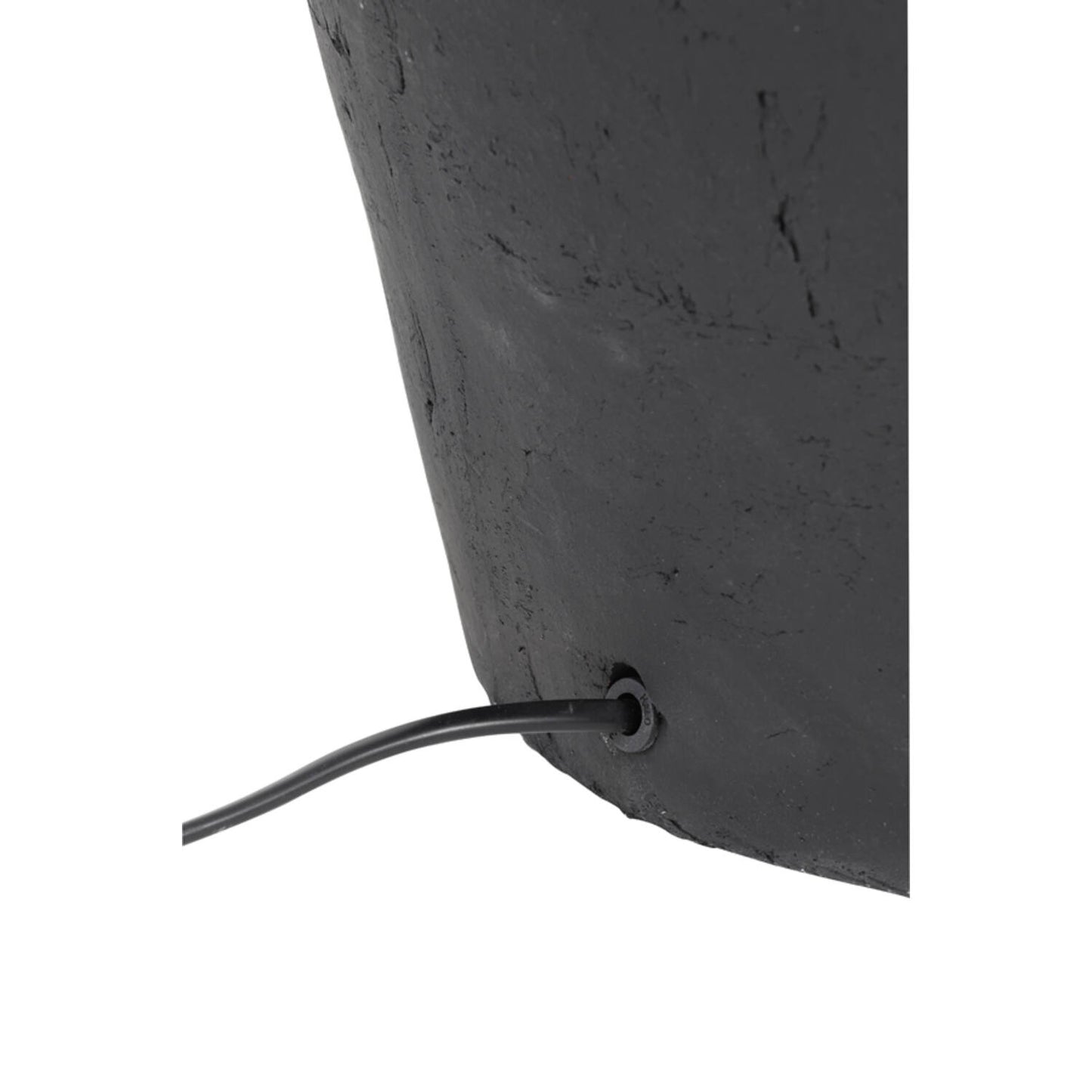 Light & Living Pied de lampe Etna – Ø 30 x 40 cm – Pied de lampe de table robuste en céramique fine – Noir mat – Pour ampoule E27 – Socle luxueux pour votre lampe de table