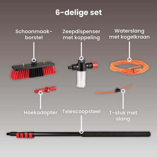 Balai à eau télescopique Nexxt - Brosse à eau - 7 m - Orange