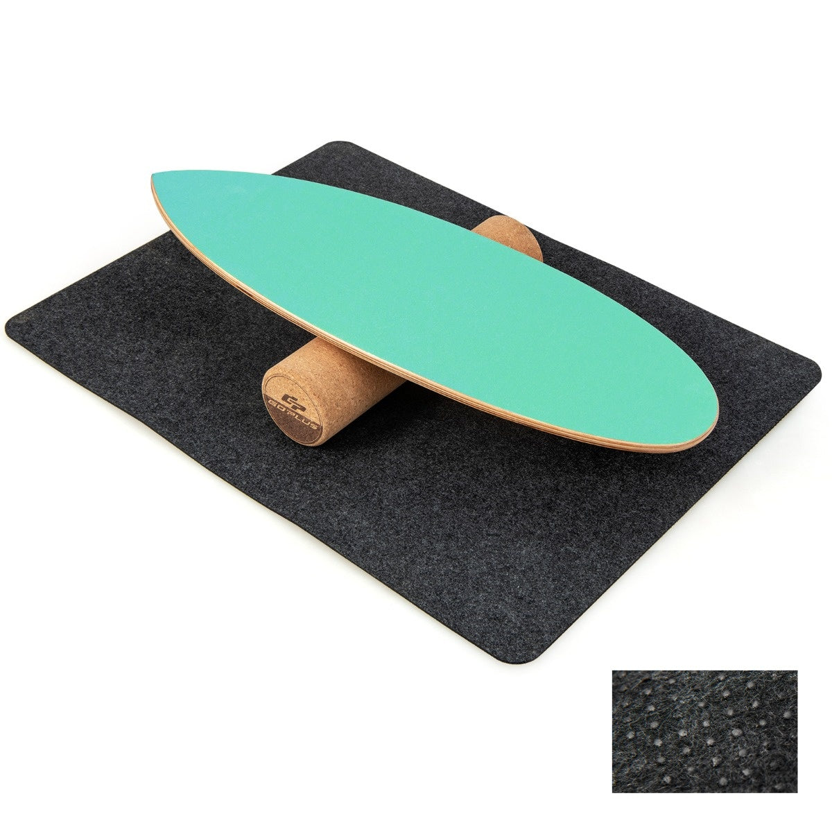 Coast Balance Board made of Wood Wobble Board with roll & ceiling 3-in-1 Balance Board Kit Green