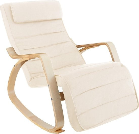 Tectake - Fauteuil à bascule Onda - beige - 403527