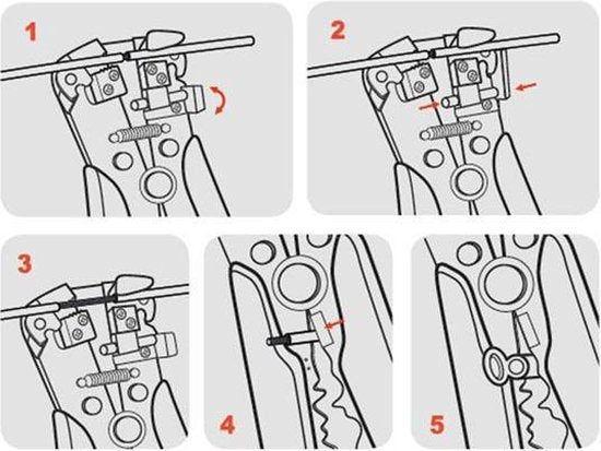 Toolland Dénudeur et coupeur de câbles robuste, pour des connexions et des coupes précises