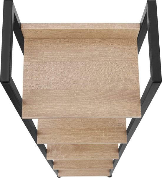 tectake - Etagère murale, échelle, bibliothèque - Folkestone industrial light brown - 404705