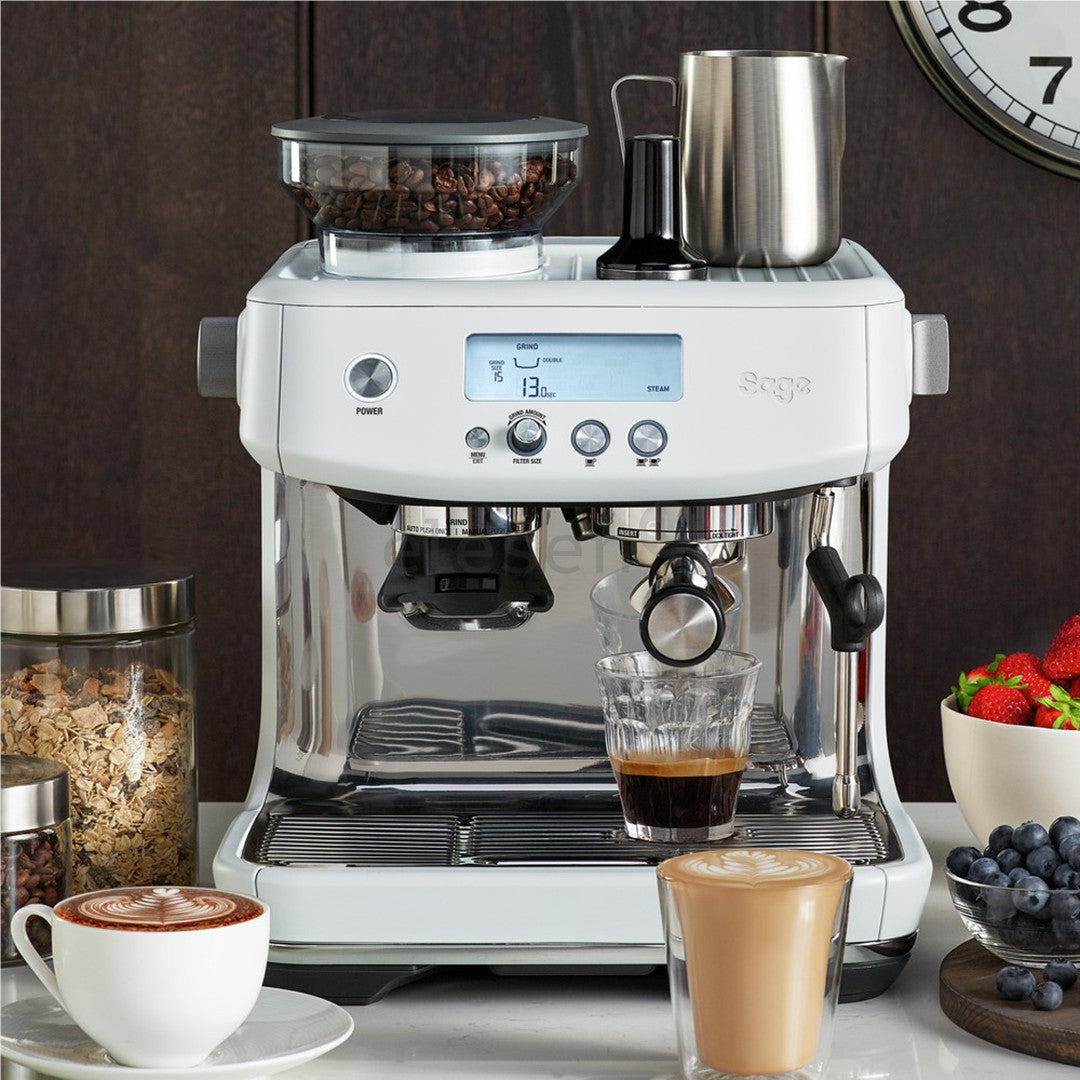 Sage The Barista Pro SES878 - Machine à espresso avec moulin à café - sel de mer acier inoxydable