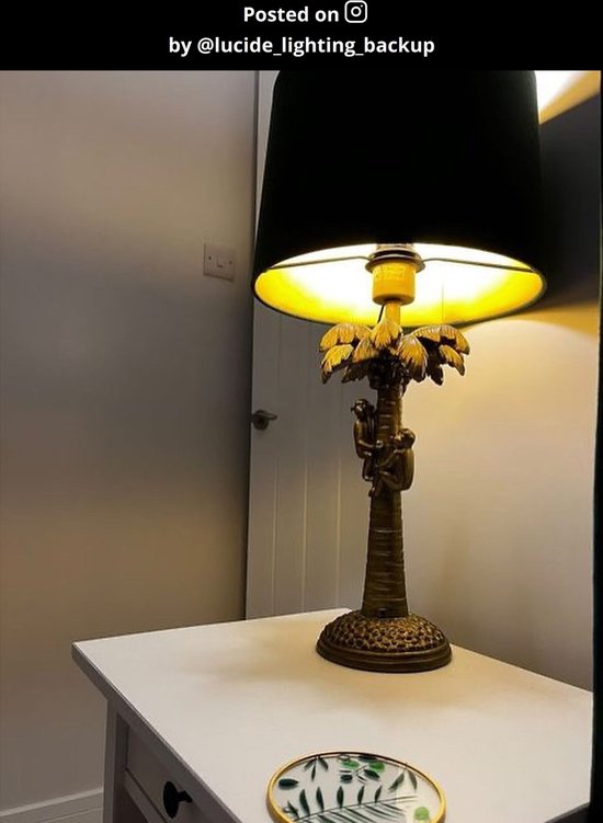 Lucide EXTRAVAGANZA COCO - Lampe de table - Ø 30,5 cm - 1xE27 - Or mat / Laiton