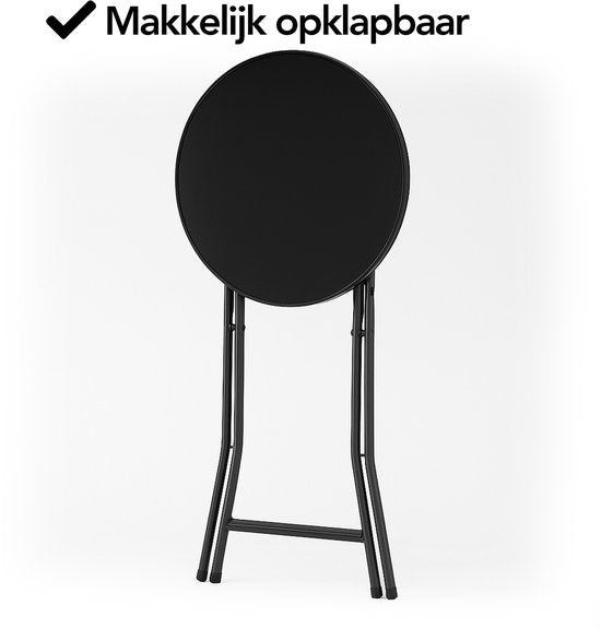 Brixy 2x Sturdy Black Bartables - Table de fête - robuste et résistante aux intempéries - pliable - 80cm x 110cm - Party