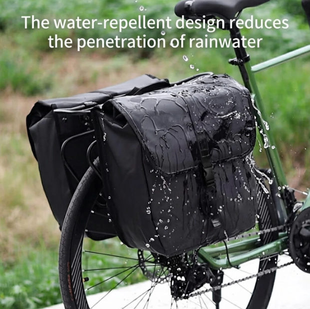 Sacoche de vélo Costic hydrofuge - Noir - 35 x 17 x 39 cm - Système de fermeture rapide