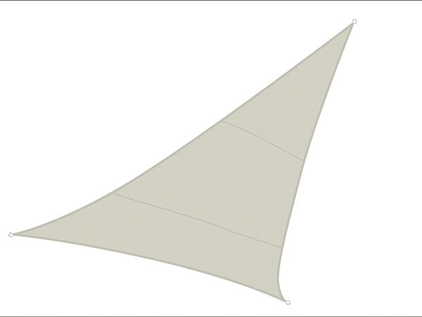 Perel Schaduwdoek, waterafstotend, 5 x 5 x 5 m, 160 g/m², polyester, driehoek, crème