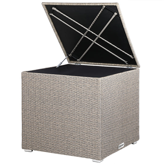 Boîte à coussins de jardin - Casaria - 318 L - Doublure imperméable avec zip - Acier galvanisé- 75x75x70cm